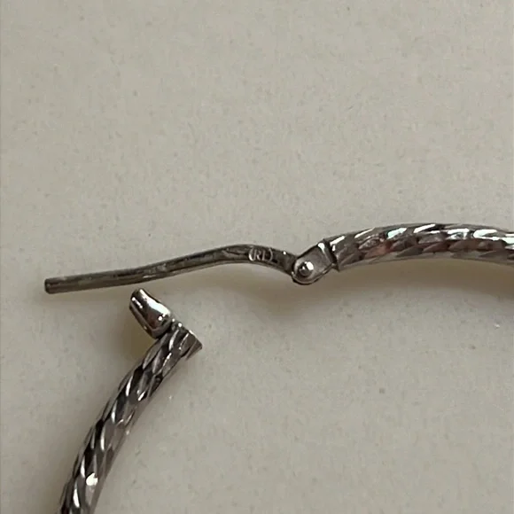 Ralph Lauren 925 100% Sterling Silver Hoop Earrings - Picture 4 of 5